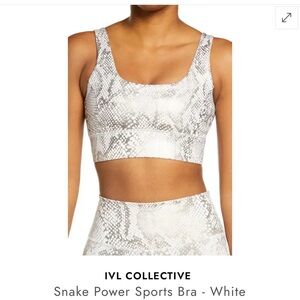 IVL Collective Snake Power Sports Bra - White
